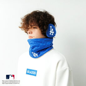 グラソス(GLAZOS)【MLB】チームロゴイヤーマフ 子供服 男の子 キッズ ジュニア 140cm 150cm 160cm 170cm 180cm 小学生 中学生 高校生 グラゾス 耳当て 耳あて 通学 観戦 メジャー ドジャース ヤンキース メッツ 秋 冬 防寒
