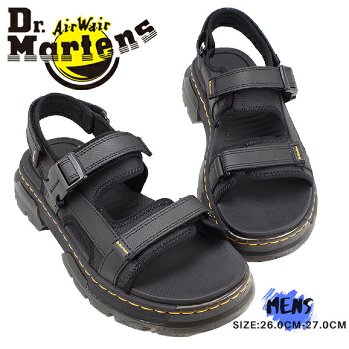 楽天市場】ドクターマーチン サンダル メンズ ブラック Dr.Martens  