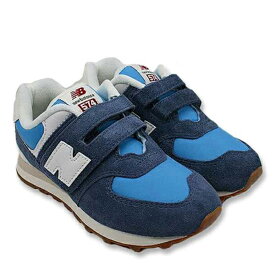 ニューバランス キッズ スニーカー New Balance PV574RA1 ジュニア 運動靴 ベルト付き マジックテープ ブルー ネイビー 青 送料無料 子供靴 子供 574 靴 シューズ 男の子 ベルクロ 軽量 屈曲性 かっこいい シンプル 定番 運動 運動会 ギフト プレゼント 　【子供・キッズ】