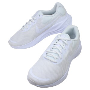 ナイキ メンズ スニーカー 運動靴 シューズ 紐靴 軽量 ランニング トレーニング 通勤 通学 普段履き カジュアル シンプル FB2208-100 ホワイト/ホワイト レボリューション7 REVOLUTION 7 NIKE 【メン