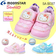 サンリオ ムーンスター ベビー スニーカー 女の子 SA B037 子供靴 キティちゃん シナモロール シューズ …