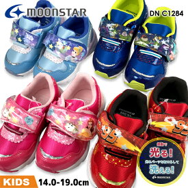 ムーンスター Moonstar DN C1284 ディズニー キャラクター スニーカー キッズシューズ 子供靴 LED搭載 ベロクロ 【子供・キッズ】