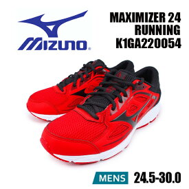 MIZUNO ミズノ K1GA220054 マキシマイザー24 MAXIMIZER ランニングシューズ スニーカー 運動靴 ブラック/レッド 【メンズ】