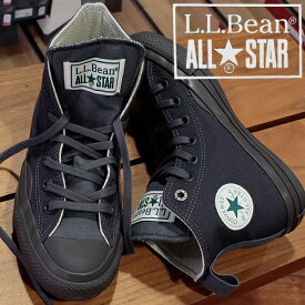 コンバース バーゲン 50％OFF　CONVERSE ALL STAR 100 L.L.Bean HI オールスター 100 エルエルビーン ハイ 1SD176 ハイカット LLビーン × コンバース コラボ 消臭抗菌加工 撥水加工シューレース メタリックプリント