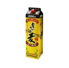 本格麦焼酎 めちゃうま麦ゴールド 25度 2Lパック 鷹正宗酒造 むぎ焼酎 2000ml