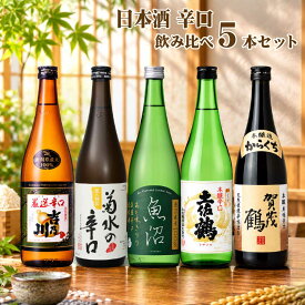 【送料無料】日本酒 辛口 飲み比べセット 720ml×5本 日本酒セット 清酒 からくち 父の日 お歳暮 ギフト
