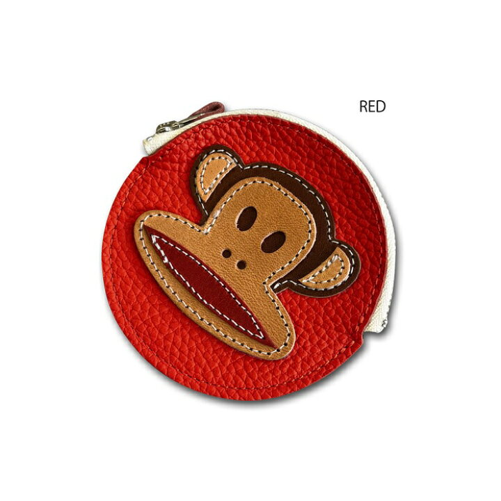 楽天市場 コインケース 日本製 Paul Frank ポールフランク 牛革 本革 レザー サークルコインケース キャラクター カラフル 雑貨 サル 小銭入れ サイフ 財布 ブランド 女性用 レディース 送料無料 ブラック レッド グリーン イエロー Shocora