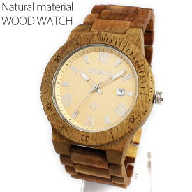 腕時計 メンズ 日本製シチズンMIYOTAムーブメント 日付カレンダー 天然素材 ウッドウォッチ 木製腕時計 軽量 送料無料