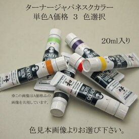 【半額特価】水墨画用品 ターナー色彩 ターナージャパネスクカラー 20ml 単色A価格グループ3 色選択【メール便対応可】 （623353s） アクリルガッシュ絵具 日本の伝統色