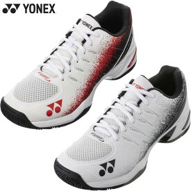 4E幅 幅広 ワイド ヨネックス メンズ レディース パワークッションチームワイド GC テニス 靴 シューズ クレー砂入り人工芝コート 部活 ローカット 紐靴 ホワイト 白 送料無料 YONEX SHTTWGC