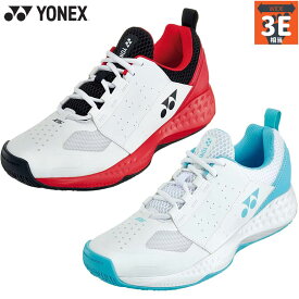 3E 幅広 ワイド ヨネックス メンズ レディース パワークッション 106 テニス 靴 シューズ クレー・砂入り人工芝コート用 スポーツ 運動 ホワイト 白 送料無料 YONEX SHT106