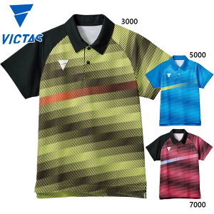 JTTA公認 ビクタス メンズ レディース V-GS305 卓球 ウェア 競技 トップス 半袖 吸汗速乾 運動 スポーツ ブルー 青 イエロー ピンク 黄色 送料無料 VICTAS 512303