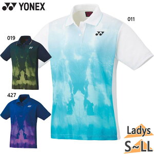 ヨネックス レディース ウィメンズゲームシャツ バドミントン ウェア 競技 トップス 半袖 UVカット 吸汗速乾 制電 運動 スポーツ ホワイト 白 ネイビー 送料無料 YONEX 20818
