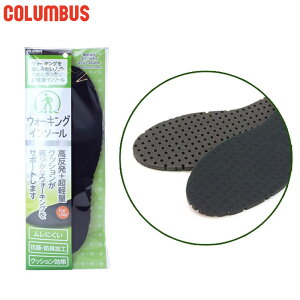 メール便発送 コロンブス メンズ レディース ウォーキングインソール 男女兼用 フリーサイズ シューケア用品 中敷 サイズ調整 超軽量 高反発 ブラック 黒 COLUMBUS 66200000