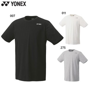 ヨネックス メンズ レディース ユニTシャツ バドミントン ウェア 競技 テニス 半袖 UVカット ホワイト 白 ブラック 黒 グレー 灰色 送料無料 YONEX 16772