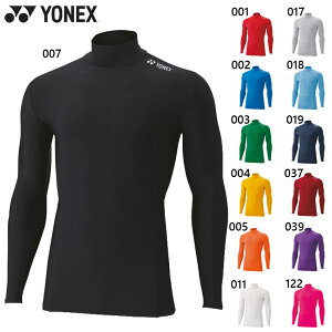 ヨネックス メンズ レディース ユニハイネック長袖シャツ バドミントン ウェア 競技 テニス 機能インナー フィットネスモデル ホワイト 白 ブラック 黒 ネイビー ブルー レッド 青 赤 イエロ