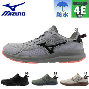 4E相当 幅広 ワイド ミズノ メンズ レディース ウエーブフリーライドWP SW スニーカー 靴 シューズ ウォーキング 旅行 散歩 防水 ブラック 黒 グレー ベージュ カーキ 灰色 送料無料 Mizuno B1GE2401