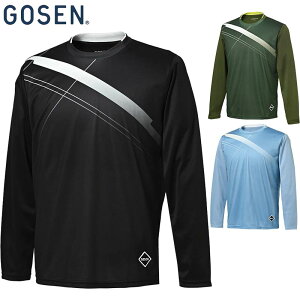 ゴーセン メンズ レディース プラクティスロングTシャツ テニス ウェア 競技 トップス 長袖 吸汗速乾 運動 スポーツ ブラック 黒 ブルー 青 カーキ 送料無料 GOSEN T2536