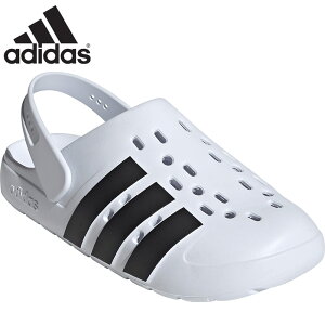 �A�f�B�_�X �����Y ���f�B�[�X ADILETTE CLOG U �T���_�� �C �V���[�Y �N���b�O �X�g���b�v �����b�N�X 2WAY�d�l �ʋC�� �z���C�g �� �������� adidas JS1130