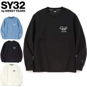 SY32 �����Y MINI LOGO SWEAT L/S TEE �A�p���� �J�W���A�� �g�b�v�X ���� T�V���c �z���C�g �� �u���b�N �� �l�C�r�[ �u���[ �� �������� SYthirty-two 15510