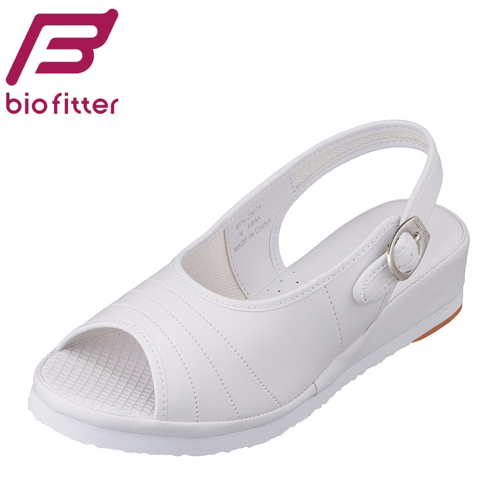 バイオフィッター ナース Bio Fitter BFN-25074 レディース靴 2E相当 サンダル ナースサンダル 看護用 仕事用 フィット性 クッション性 疲れにくい 快適 ホワイト