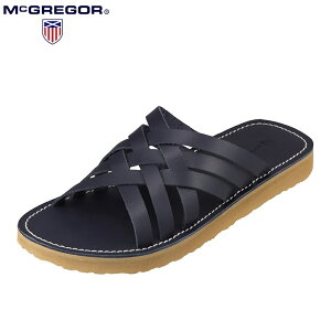 【エントリーでポイント14倍】マックレガー McGREGOR MC771 メンズ靴 靴 シューズ 3E相当 サンダル 本革 レザー リゾート 旅行 高級感 上品 ネイビー