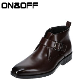 【全品P10倍！24日&25日20:00～4H限定】オンアンドオフ ON&OFF BK872 メンズ靴 靴 シューズ 4E相当 ビジネスシューズ ブーツ スノー 防水 雨の日 雪の日 小さいサイズ対応 大きいサイズ対応 ダークブラウン