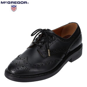 マックレガー McGREGOR MC100 メンズ靴 靴 シューズ 3E相当 カジュアルシューズ 本革 レザー メダリオン 個性 小さいサイズ対応 ブラック