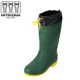 ミツウマ MITSUUMA MRB-1046 メンズ靴 靴 シューズ 3E相当 レインブーツ カバー付き ドローコード 長靴 長ぐつ 大きいサイズ対応 カーキ