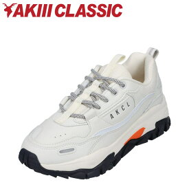 アキクラシック AKIII CLASSIC AKC0003-CRM レディース靴 靴 シューズ 3E相当 スニーカー 厚底 ボリュームソール トラッカー ダッドシューズ 美脚 大きいサイズ対応 クリーム