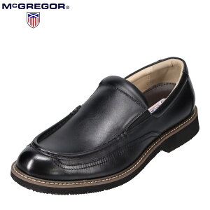 マックレガー McGREGOR MC8034 メンズ靴 靴 シューズ 3E相当 カジュアルシューズ 本革 レザー ビジカジ オフィカジ スリッポン 履きやすい ブラック