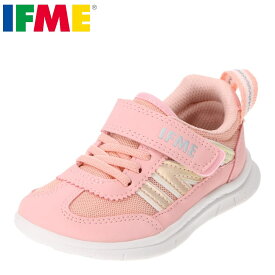 イフミー IFME 20-1819 キッズ靴 子供靴 靴 シューズ 3E相当 スニーカー 軽量 軽い 通園 通学 学校 反射材 反射板 ピンク