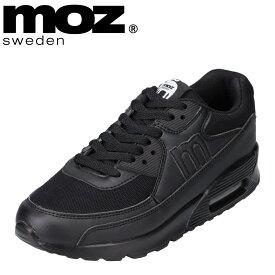 モズ スウェーデン MOZ sweden スニーカー レディース 靴 シューズ ローカットシューズ アウトドア タウンユース 2E相当 軽量 軽い エアーソール クッション性 厚底 脚長効果 ブラック MOZ-513