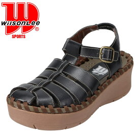 ウィルソンリー Wilson Lee KK4285 レディース靴 靴 シューズ 3E相当 サンダル グルカサンダル 厚底 トレンド リゾート 旅行 ブラック×ブラウン