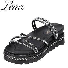 レナ Lena TS54002 レディース靴 靴 シューズ 2E相当 サンダル コード ストラップ 厚底 ビジュー キラキラ ブラック