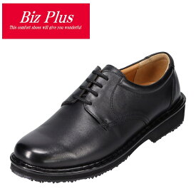 【楽天スーパーSALE★最大50％OFF】ビズプラス BIZPLUS 7730 メンズ靴 靴 シューズ 4E相当 ビジネスシューズ 外羽根 プレーントゥ 本革 幅広 クッション性 歩きやすい 履きやすい ラウンドトゥ ブラック