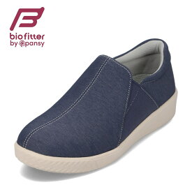 バイオフィッター バイパンジー Bio Fitter BFL2778 レディース靴 靴 シューズ 6E相当 スリッポン ローカットスニーカー 6E 幅広 撥水 抗菌防臭 軽量 着脱簡単 歩きやすい 疲れにくい ネイビー
