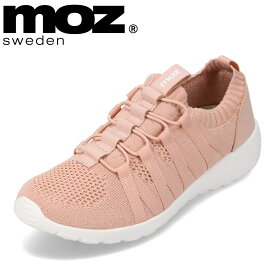 モズ スウェーデン MOZ sweden MOZ-61801 レディース靴 靴 シューズ 2E相当 ローカットスニーカー 着脱簡単 歩きやすい ゴム紐 ロゴ カジュアルシューズ 人気 ブランド ローズ