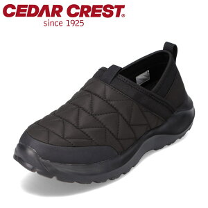 セダークレスト CEDAR CREST CC-9417 メンズ靴 靴 シューズ 2E相当 撥水 スリッポン ローカットスニーカー サスティナブル 暖かい 軽量 軽い 中綿 キルティング アウトドア キャンプ ブラック