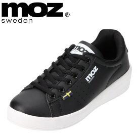 モズ スウェーデン MOZ sweden スニーカー レディース 靴 シューズ ローカットシューズ コートスニーカー 2E相当 軽量 楽ちん 疲れにくい 歩きやすい おしゃれ シンプル ブラック MOZ-2961