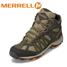 メレル MERRELL J135505 メンズ靴 靴 シューズ 2E相当 アウトドアシューズ スポーツ 透湿 防水 ゴアテックス キャンプ トレッキング ミッドカットスニーカー ハイカットスニーカー 人気 ブランド オリーブ