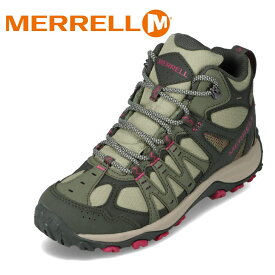 メレル MERRELL J135456 レディース靴 靴 シューズ 2E相当 アウトドアシューズ スポーツ 透湿 防水 ゴアテックス キャンプ トレッキング ミッドカットスニーカー ハイカットスニーカー 人気 ブランド オリーブ