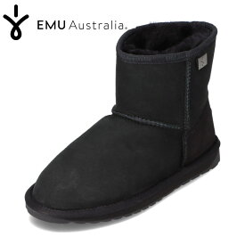 エミュー EMU WP20003 レディース靴 靴 シューズ 2E相当 ムートンブーツ ショートブーツ シープスキン ファー ボア 防寒 暖かい 冬靴 ミニ丈 人気 ブランド ブラック