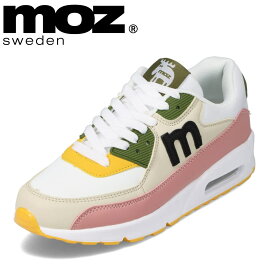 モズ スウェーデン MOZ sweden MOZ-5130 レディース靴 靴 シューズ 2E相当 ローカットスニーカー 厚底スニーカー 衝撃吸収 エアソール ロゴ おしゃれ カラフル 人気 ブランド ベージュホワイト