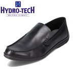 ハイドロテック ウルトラライト HYDRO TECH HD1513 メンズ靴 靴 シューズ 3E相当 ビジネスシューズ スリッポン 軽量 防滑 抗菌 ロングノーズ モカシン おしゃれ ビジネス カジュアル ブラック