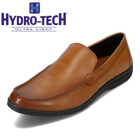 ハイドロテック ウルトラライト HYDRO TECH HD1513 メンズ靴 靴 シューズ 3E相当 ビジネスシューズ スリッポン 軽量 防滑 抗菌 ロングノーズ モカシン おしゃれ ビジネス カジュアル タン