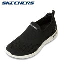 スケッチャーズ SKECHERS 104164 レディース靴 靴 シューズ 3E相当 スニーカー スリッポン ARCH FIT REFINE メッシュ ストレッチ フィット感 人気 ブランド ブラック×ホワイト