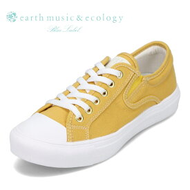 アースミュージックアンドエコロジー earth music&ecology EM-6550 レディース靴 靴 シューズ 3E相当 スニーカー ローカットスニーカー くすみカラー コートタイプ シンプル カジュアル 人気 ブランド おしゃれ イエロー