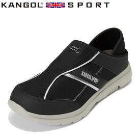 カンゴールスポーツ KANGOL SPORT KMH1504 メンズ靴 靴 シューズ 2E相当 スニーカー スリッポン キックバック 2WAY 軽量 軽い ローカットスニーカー 履きやすい 歩きやすい ブラック