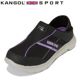 カンゴールスポーツ KANGOL SPORT KLH5504 レディース靴 靴 シューズ 2E相当 スニーカー スリッポン キックバック 2WAY 軽量 軽い ローカットスニーカー 履きやすい 歩きやすい ブラック